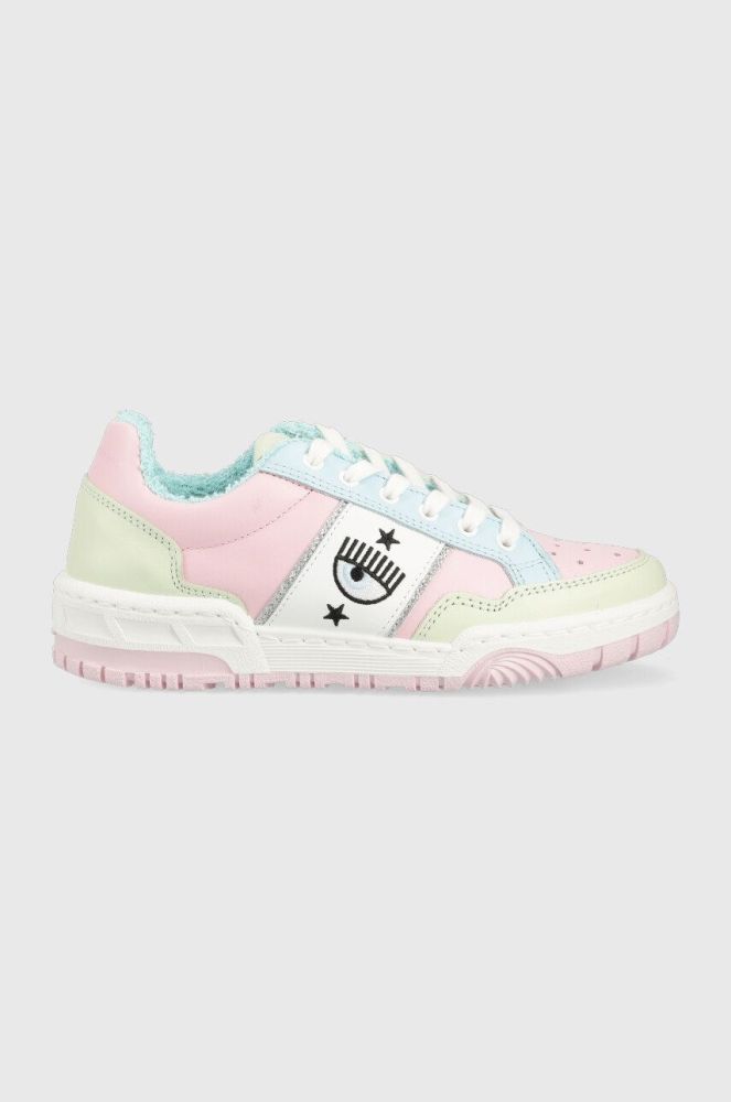 Шкіряні кросівки Chiara Ferragni CF3107_112 колір рожевий CF1 LOW