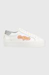 Шкіряні кросівки Chiara Ferragni CF3121_064 колір білий CF TENNIS LOW