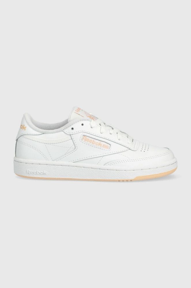 Шкіряні кросівки Reebok Classic CLUB C 85 колір білий GZ9790-WH/WH/ORG