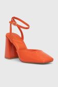 Туфлі Aldo Ingenue колір помаранчевий каблук блок відкрита п'ята