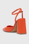Туфлі Aldo Ingenue колір помаранчевий каблук блок відкрита п'ята