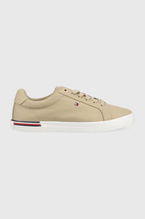 Кеди Tommy Hilfiger ESSENTIAL STRIPES SNEAKER жіночі колір бежевий FW0FW06954