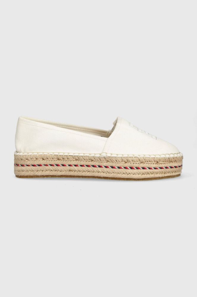 Еспадрилі Tommy Hilfiger TH EMBROIDERED FLATFORM колір бежевий на платформі FW0FW07014