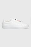 Шкіряні кеди Tommy Hilfiger ELASTIC SLIP ON SNEAKER жіночі колір білий FW0FW07032