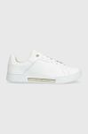 Шкіряні кросівки Tommy Hilfiger COURT SNEAKER GOLDEN TH колір білий FW0FW07116