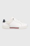 Шкіряні кросівки Tommy Hilfiger COURT SNEAKER GLOBAL STRIPES колір білий FW0FW07118