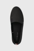 Кеди Tommy Hilfiger ESSENTIAL KESHA SLIP-ON жіночі колір чорний FW0FW07121