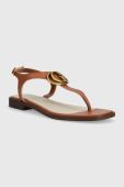 Шкіряні сандалі Guess MIRY жіночі колір коричневий FL6MRY LEA21