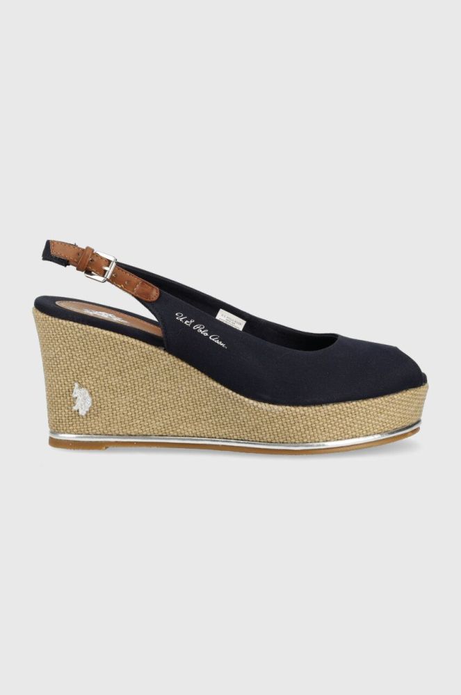 Сандалі U.S. Polo Assn. Alyssa жіночі колір синій на танкетці ALYSSA016D