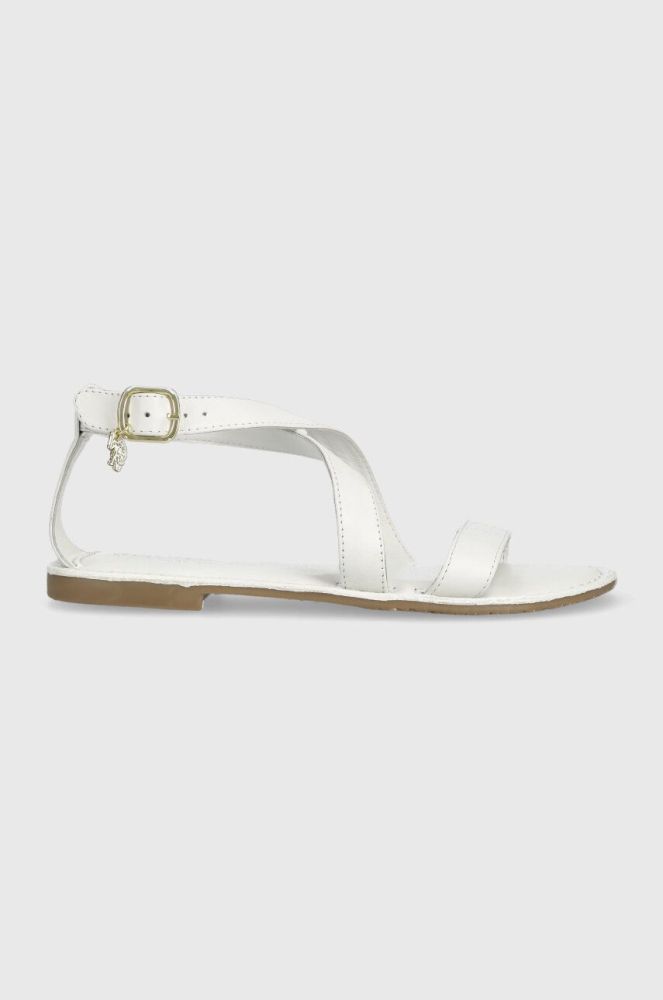 Шкіряні сандалі U.S. Polo Assn. LINDA жіночі колір білий LINDA001D