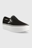 Кеди Vans Classic жіночі колір чорний VN0A7Q5RBMX1 VN0A7Q5RBMX1-BLKWH