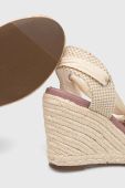 Еспадрилі Blauer Wells колір бежевий на танкетці S3WELLS01
