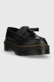 Шкіряні мокасини Dr. Martens Adrian Quad жіночі колір чорний на платформі DM27989001