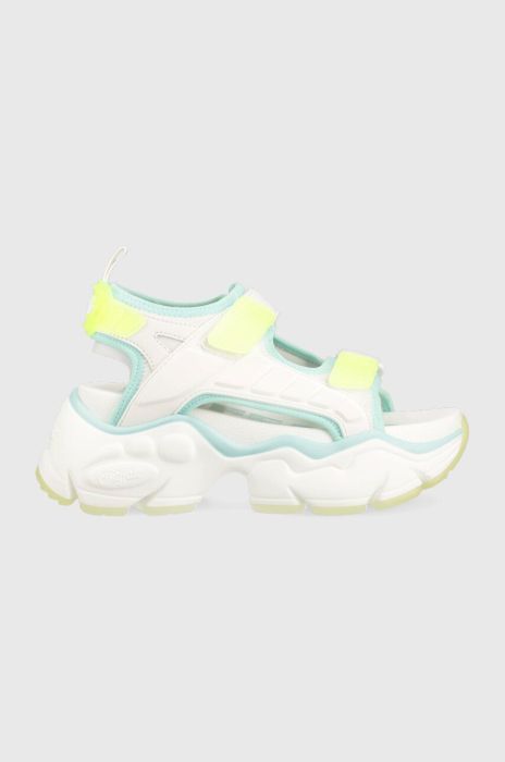 Сандалі Buffalo Binary Track жіночі колір білий на платформі 1602160