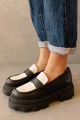 Шкіряні мокасини Alohas Trailblazer жіночі колір чорний на платформі S00331.25