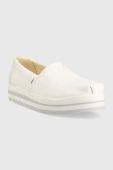 Еспадрилі Toms Alpargata Midform колір білий на платформі 10019466