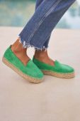 Замшеві еспадрилі Manebi Double Sole Espadrilles колір зелений на платформі R 3.5 D0