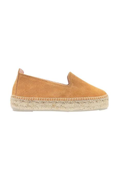 Замшеві еспадрилі Manebi Double Sole Espadrilles колір коричневий на платформі R 3.9 D0
