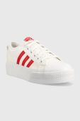 Кеди adidas Originals Nizza Platform HQ1902 жіночі колір білий HQ1902-WHT/BETSCA