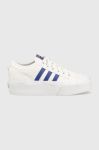 Кеди adidas Originals Nizza Platform HQ1909 жіночі колір білий HQ1909-WHT/SELUBL