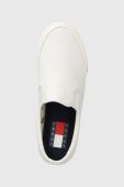 Кеди Tommy Jeans SLIP-ON SIGNATURE DETAILING жіночі колір білий EN0EN02088