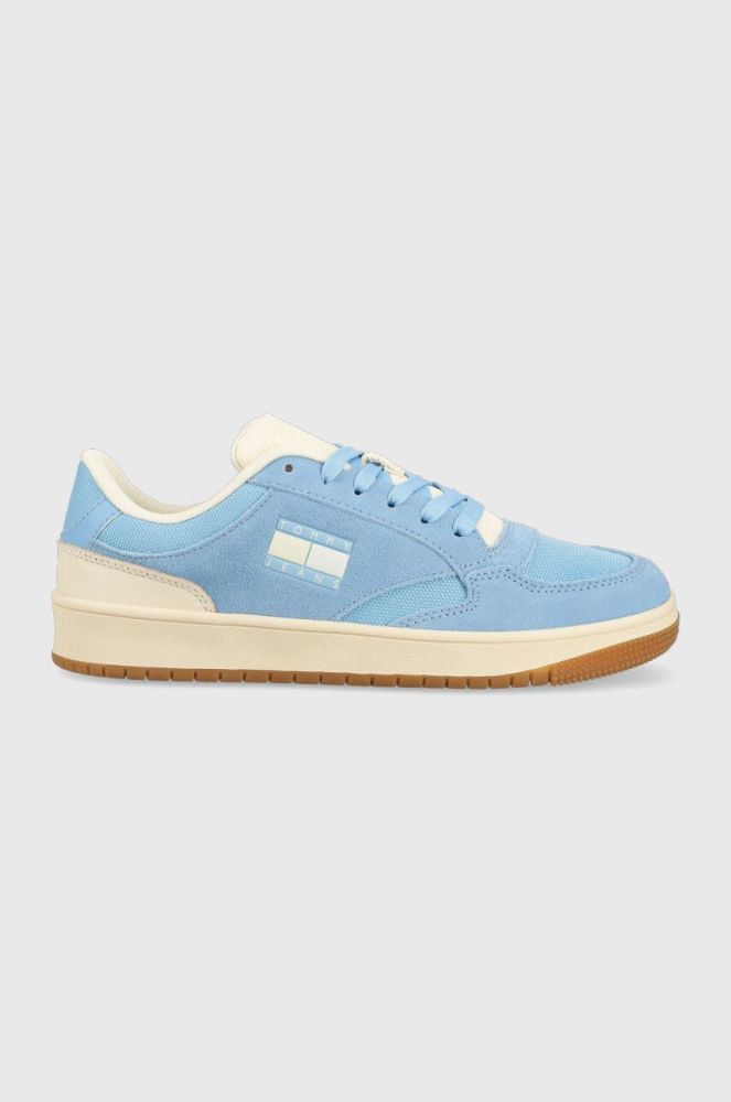 Кросівки Tommy Jeans TOMMY JEANS WMN RETRO CUPS SUEDE EN0EN02112 колір блакитний