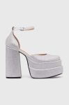 Туфлі Steve Madden Charlize-R колір срібний каблук блок SM11002257
