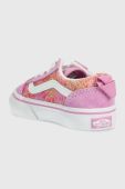 Дитячі кеди Vans TD Old Skool Elastic Lace ROSE DKBLU колір фіолетовий