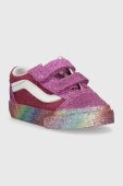 Дитячі кеди Vans TD Old Skool V GLIT MULTI колір фіолетовий