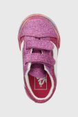 Дитячі кеди Vans TD Old Skool V GLIT MULTI колір фіолетовий