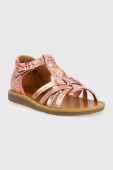 Дитячі шкіряні сандалі Pom D'api колір рожевий (3007810)