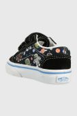 Дитячі кеди Vans TD Old Skool V GLOW BLKBU Колір чорний колір чорний