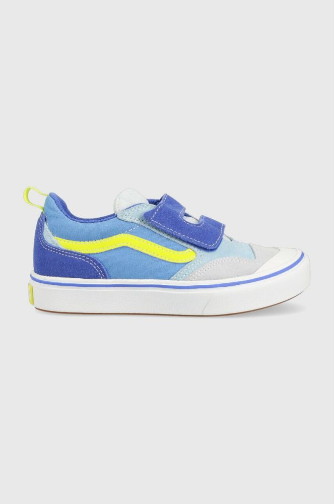 Дитячі кеди Vans UY ComfyCush New Skool V COBL MULTI колір блакитний