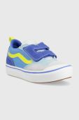 Дитячі кеди Vans UY ComfyCush New Skool V COBL MULTI колір блакитний