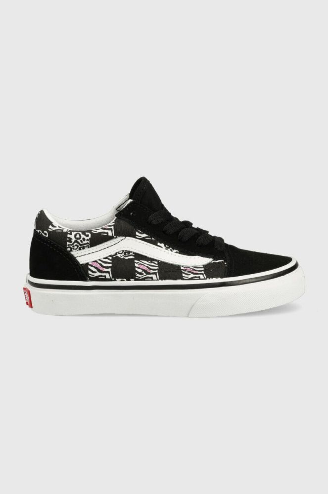 Дитячі кеди Vans UY Old Skool ZEBR BLACK колір чорний