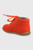 Дитячі замшеві туфлі Pom D'api колір помаранчевий