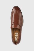 Шкіряні мокасини BOSS Colby чоловічі колір коричневий 50487115 (2907689)
