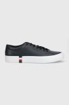 Шкіряні кросівки Tommy Hilfiger FM0FM04351 MODERN VULC CORPORATE LEATHER колір синій