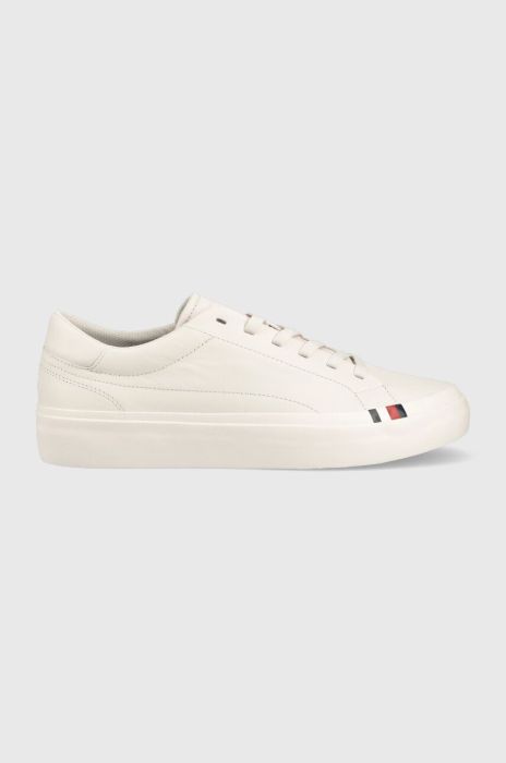 Шкіряні кросівки Tommy Hilfiger ELEVATED VULC LEATHER LOW колір білий FM0FM04418 (3100634)