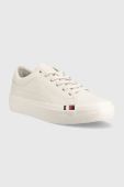 Шкіряні кросівки Tommy Hilfiger ELEVATED VULC LEATHER LOW колір білий FM0FM04418 (3100634)