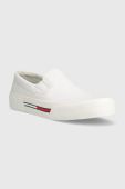 Кеди Tommy Jeans SLIP ON CANVAS COLOR чоловічі колір білий EM0EM01156