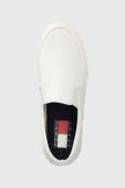 Кеди Tommy Jeans SLIP ON CANVAS COLOR чоловічі колір білий EM0EM01156