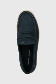 Замшеві еспадрилі Tommy Hilfiger TH ESPADRILLE CLASSIC SUEDE колір синій