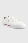 Кеди Tommy Hilfiger CORE CORPORATE VULC CANVAS чоловічі колір білий