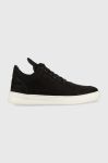 Замшеві кросівки Filling Pieces Low Top Ripple колір чорний 25121721863 25121721863-1863
