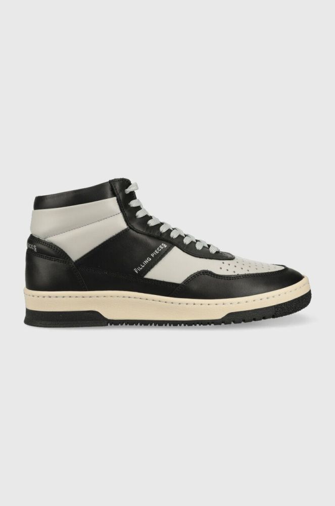 Шкіряні кросівки Filling Pieces Mid Ace Skyline колір сірий