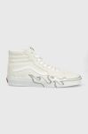 Замшеві кеди Vans SK8-Hi Flame колір білий VN0005UJWWW1-WHITE