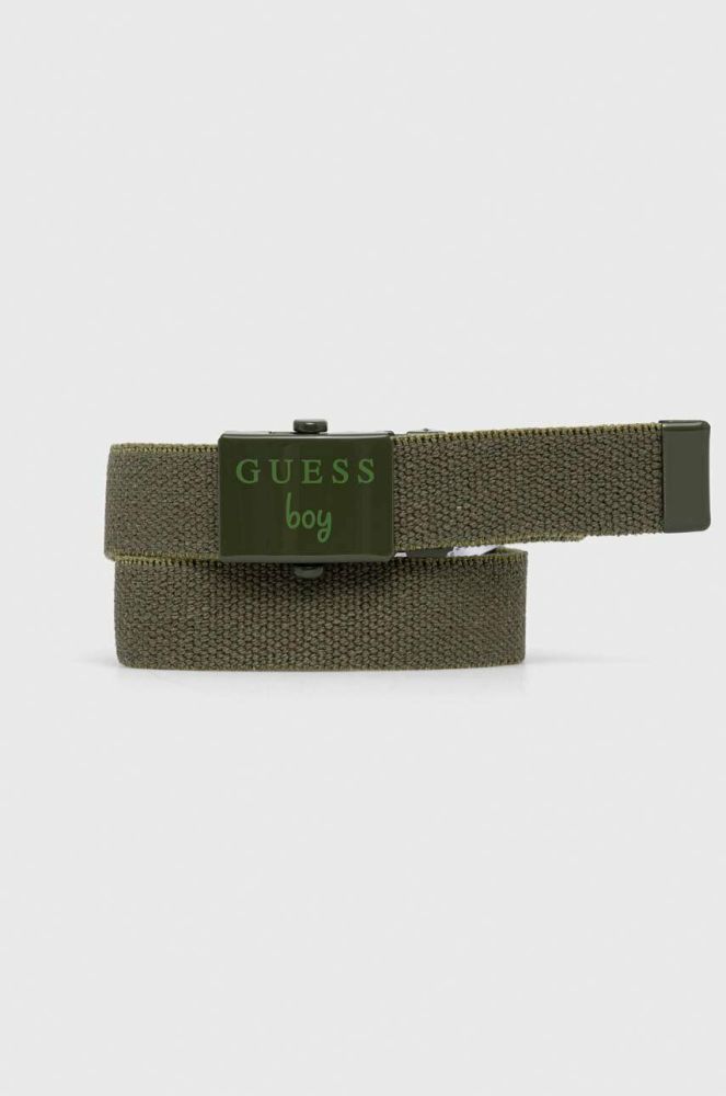 Дитячий ремінь Guess колір зелений