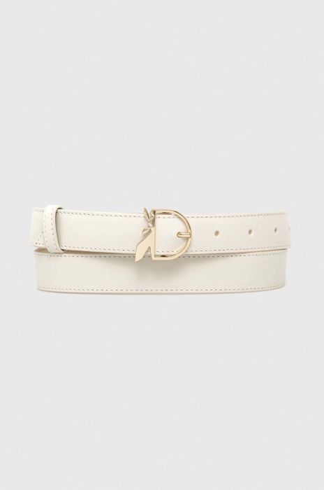 Шкіряний ремінь Patrizia Pepe жіночий колір білий (2890818)