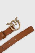 Шкіряний ремінь Pinko жіночий колір коричневий (2914814)